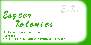 eszter kolonics business card